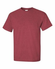 NEW Gildan Men’s Ultra Cotton Plain Crew Neck Short Sleeve XL – Heather Cardinal