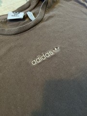 Adidas Originals Brown Embroidered Trefoil Logo T-Shirt Large Back Logo Men’s
