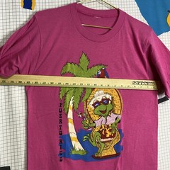 Vintage 70s Puerto Rico Frog Tshirt Medium Beach Retro Palm Trees Single Stitch