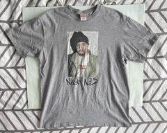 Supreme Nas “Nasty Nas” Box Logo S/S Top Gray Size Medium FW17