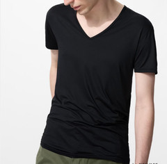 [3PCS] Uniqlo Airism T Shirt Men Black V Neck Undershirt Size XS