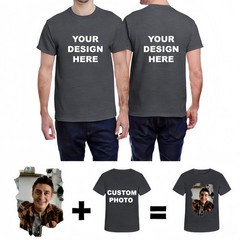 Personalized Custom T-Shirt Print Your Own Photo Logo Customized Cotton Tee