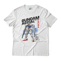 Gundam Aerial Graphic Tee – XVX-016 Mecha Anime Shirt Urban Style