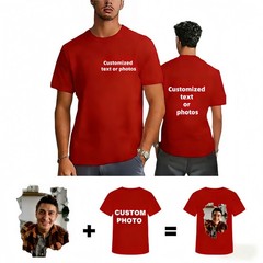 Personalized Custom T-Shirt Print Your Own Photo Logo Customized Cotton Tee