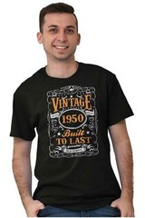 Built To Last Whiskey Retro Birthday Gift Womens or Mens Crewneck T Shirt Tee