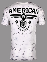 AMERICAN FIGHTER Men’s T-Shirt FAIRBANKS Athletic Biker white MMA S-5XL