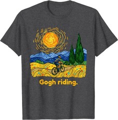 Gogh Riding Funny Cycling Van Gogh Art Bike T-Shirt