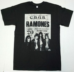 RAMONES T-shirt Distressed Punk Rock Tee Men’s Black 100% Cotton New