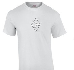 1%er Tee Shirt Cotton outlaw 1 Percenter Black White S M L XL 2XL 3XL 4XL 5XL
