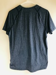 Unknown T-Shirt Men’s Size Medium Navy Blue Short Sleeve Crew Neck Athletic Logo