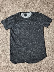 Mens Carbon Brand Longer Length Gray Tshirt Size S
