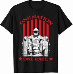 One Nation One Race T-Shirt Racing Helmet Graphic Tee