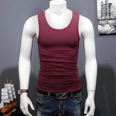 Men’s Comfort-Fit Sleeveless Tank Top Featuring U-Neck for Daily Fitness Wear