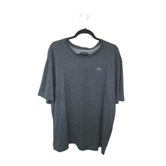 Lacoste Sport Mens Ultra Dry T-Shirt Charcoal Gray Heather Logo Tee US 2XL