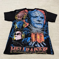 BackStock Co Hellraiser Pinhead AOP Shirt Clive Barker Horror Men’s Large Black