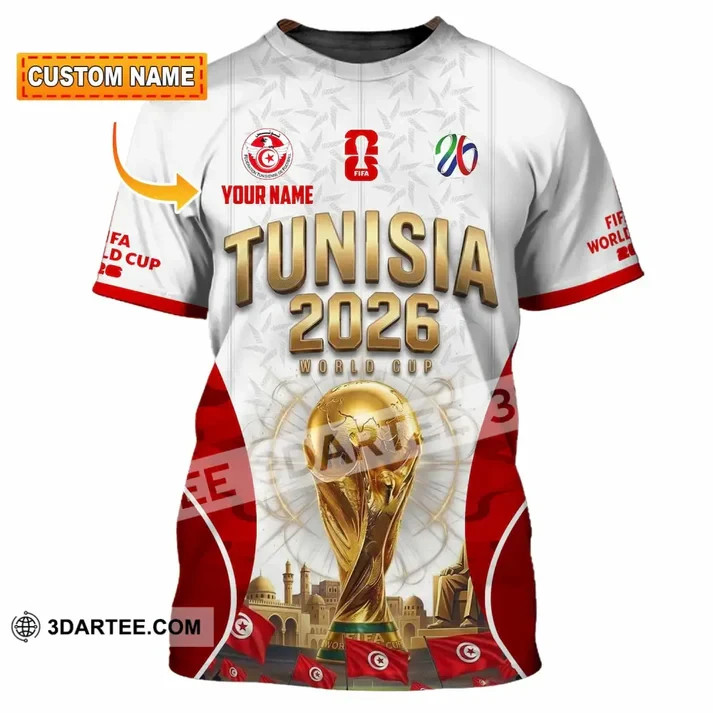 Hot Unisex 3D Shirt – Custom Tunisia World Cup 2026 Shirt VK13904
