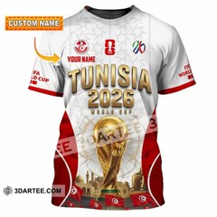 Hot Unisex 3D Shirt – Custom Tunisia World Cup 2026 Shirt VK13904
