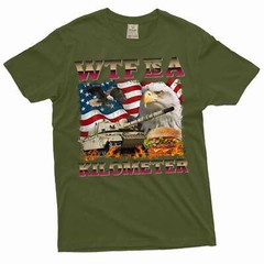 Men’s Funny 4th of July WTF is a Kilometer T-shirt usa patriotic shirts for men