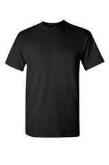 Gildan Men’s T-Shirt Heavy Cotton Short Sleeve Plain Blank Black Tee Sz 2XL New