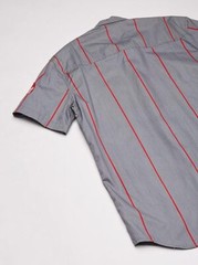 Official Coca-Cola Men’s Striped Button Up Work Shirt with Logo Patch New