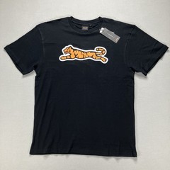 Le TIGRE Mens Flocked Big Tiger Graphic T-Shirt Black 100% Cotton Size Large NWT