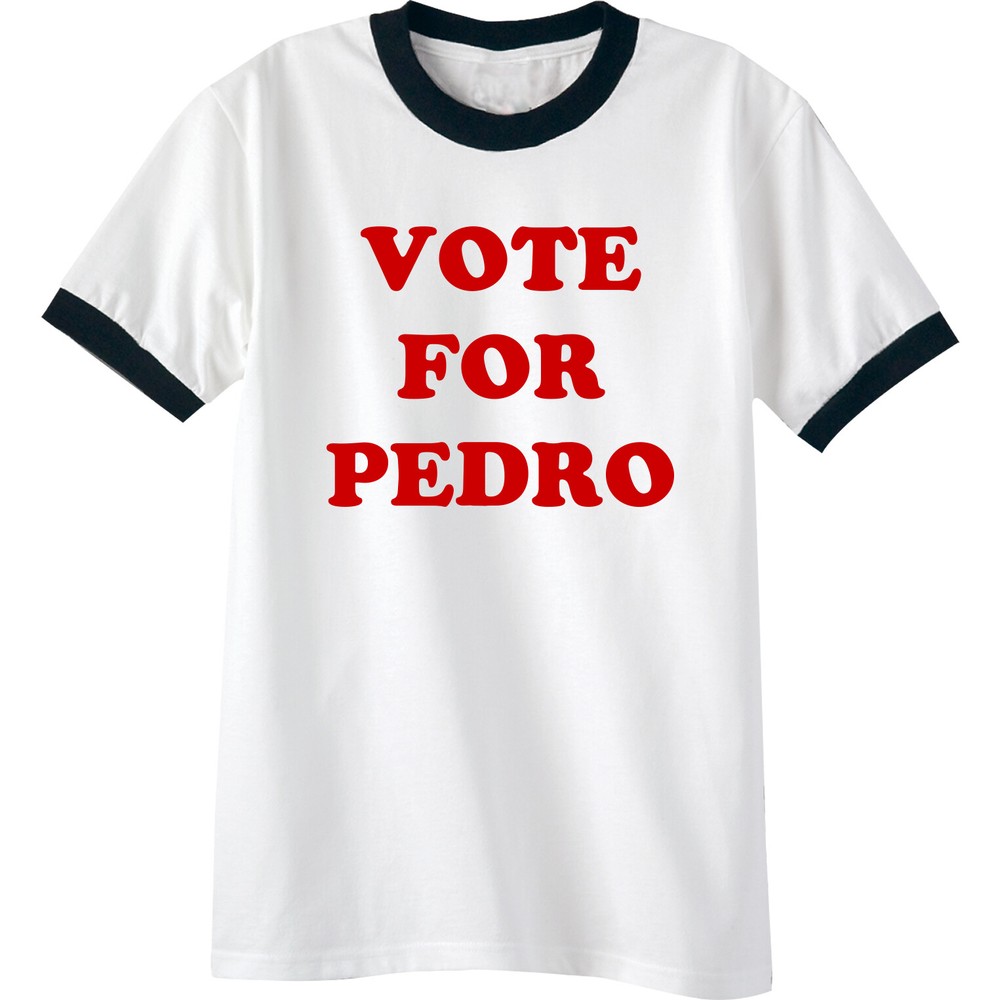 Vote for Pedro Short Sleeve Ringer T-Shirt – Adult Small – 4XL – Free Shipping