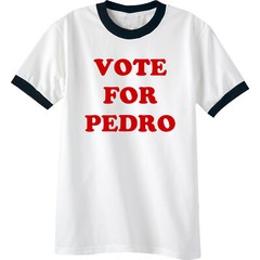 Vote for Pedro Short Sleeve Ringer T-Shirt – Adult Small – 4XL – Free Shipping