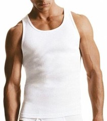 6-12 Piece White Men 100% Cotton Ribbed Tank Top A-Shirt Wife Beater Undershirts