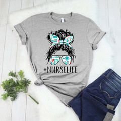 Nurse Life Shirt Registered Nurse Shirts RN Shirts Nurse Week CNA T Shirt Grey