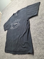 Fruit Of The Loom T Shirt Mens Sz L Black 100% Cotton Graphic Cottton Casual Tee