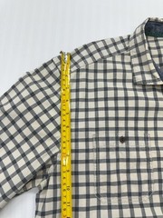 S.Oliver Men’s White Plaid Cotton Button-Up Shirt L/XL Long Sleeve