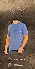 Tee Shirt Blue Greg Norman Pocket Short Sleeve Men’s Size Small NEW