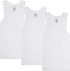 3 Packs Men 100% Cotton Ribbed Tank Top A-Shirt Wife Beater Undershirts S-2XL