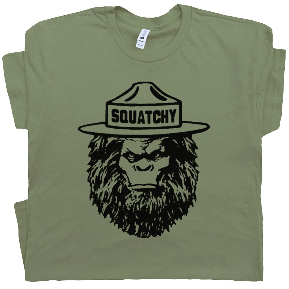 Sasquatch Smokey T Shirt The Bigfoot Bear Funny Camping Hiking Men Women Hiker