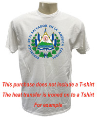 EL SALVADOR MAP FLAG 9X9″ SELF IRON ON HEAT TRANSFER personalize T shirt LOT