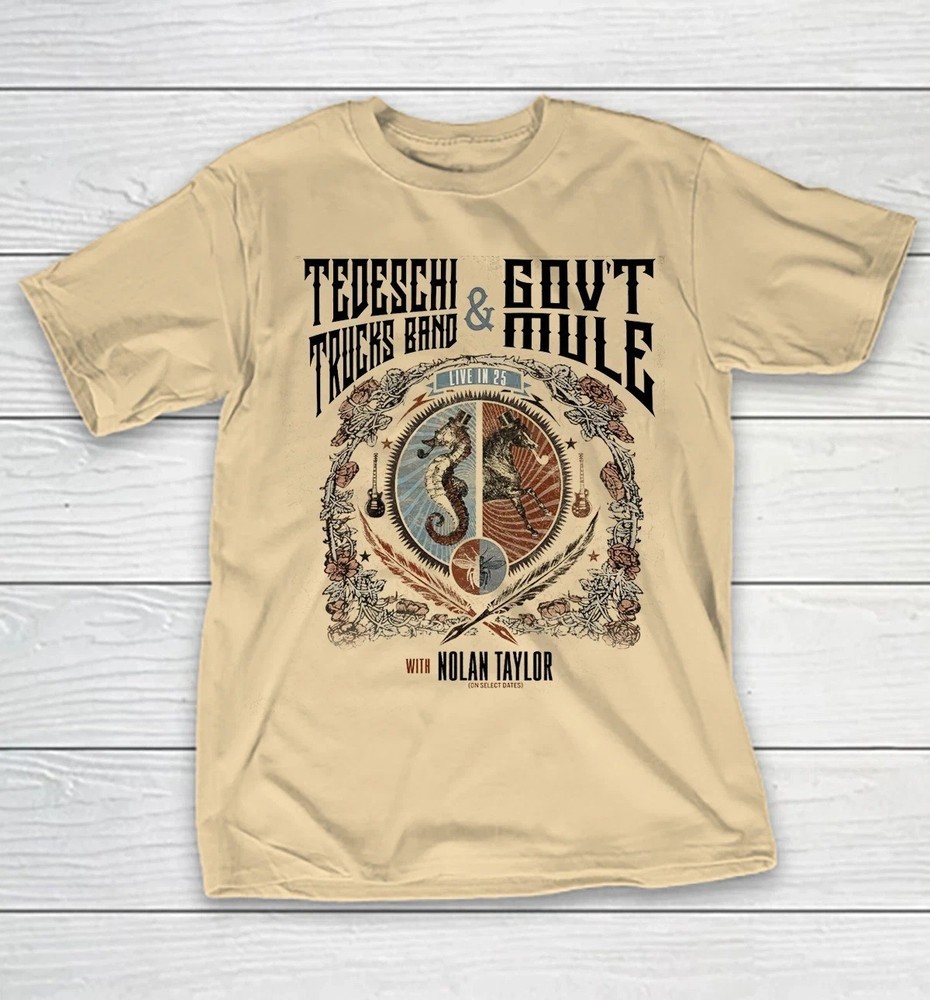 Tedeschi Trucks Band Tour 2025 Govt Mule Sand Color T shirt Full Size S-5XL HH51