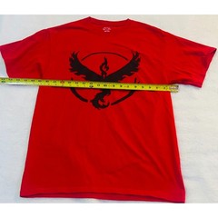 Port and Company Mens Red Pokemon Go Team Valor Moltres Graphic T-Shirt Size M