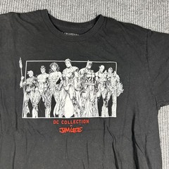DC Collection by Jim Lee Shirt Mens L Justice League Graphic Black Cotton