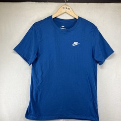 Classic Nike Men’s T-Shirt Cobalt Blue Crewneck SS Small Swoosh Logo Sz Small