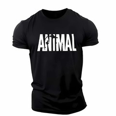 Men Muscle Gym T-Shirts Short Sleeve Workout Athletic Bodybuilding Animal Tee