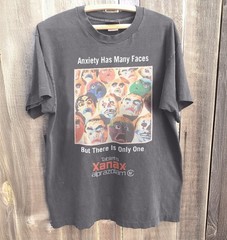 Xanax – Anxiety Has Many Faces Unisex T-Shirt Charcoal Size S-5XL