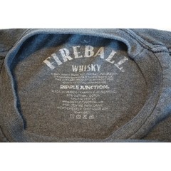 Fireball Cinnamon Whisky Graphic T-Shirt Mens Large Gray Ripple Junction 771