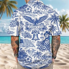 America 250th Anniversary Hawaiian Shirt, 250 Years Of Freedom Button Shirt