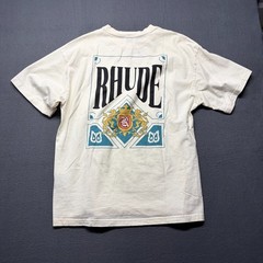 Rhude Shirt Box Logo Size L Designer White Used