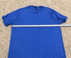 District Perfect Tri Adult Short Sleeve T-Shirt Blue Size L