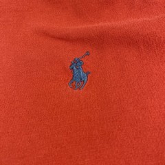 Polo Ralph Lauren Shirt Mens XL Burnt Orange Cotton Long Sleeves Hooded Pullover