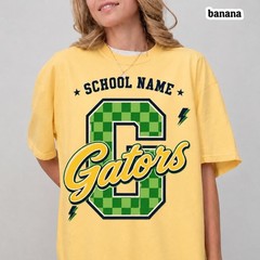 Custom School Mascot Shirt Groovy School Spirit Back To School Tee