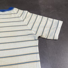 Vintage 60s 70s Montgomery Ward Striped T Shirt XL Distressed Worn Faded Surf