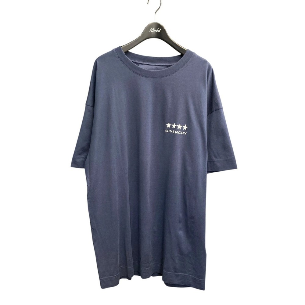 GIVENCHY STANDARD T-shirt Crew neck cut sew BM71JA3YJ5 Navy Size: