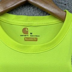 Carhartt Reflective Shirt Mens Medium Neon Yellow Pocket T High Visibility Work